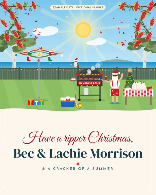 Backyard BBQ sample card