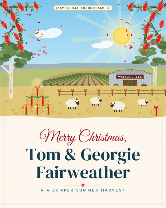Vineyard & station sample card